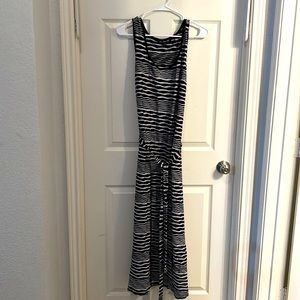 Mlle Gabrielle Maxi Dress 3X Black and White‎ Stripe